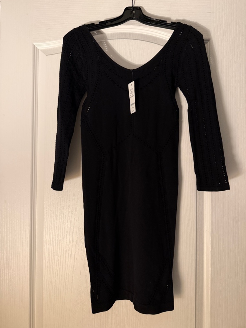 New Black Knit Scoop-Neck Women's Dress Sz Xs.